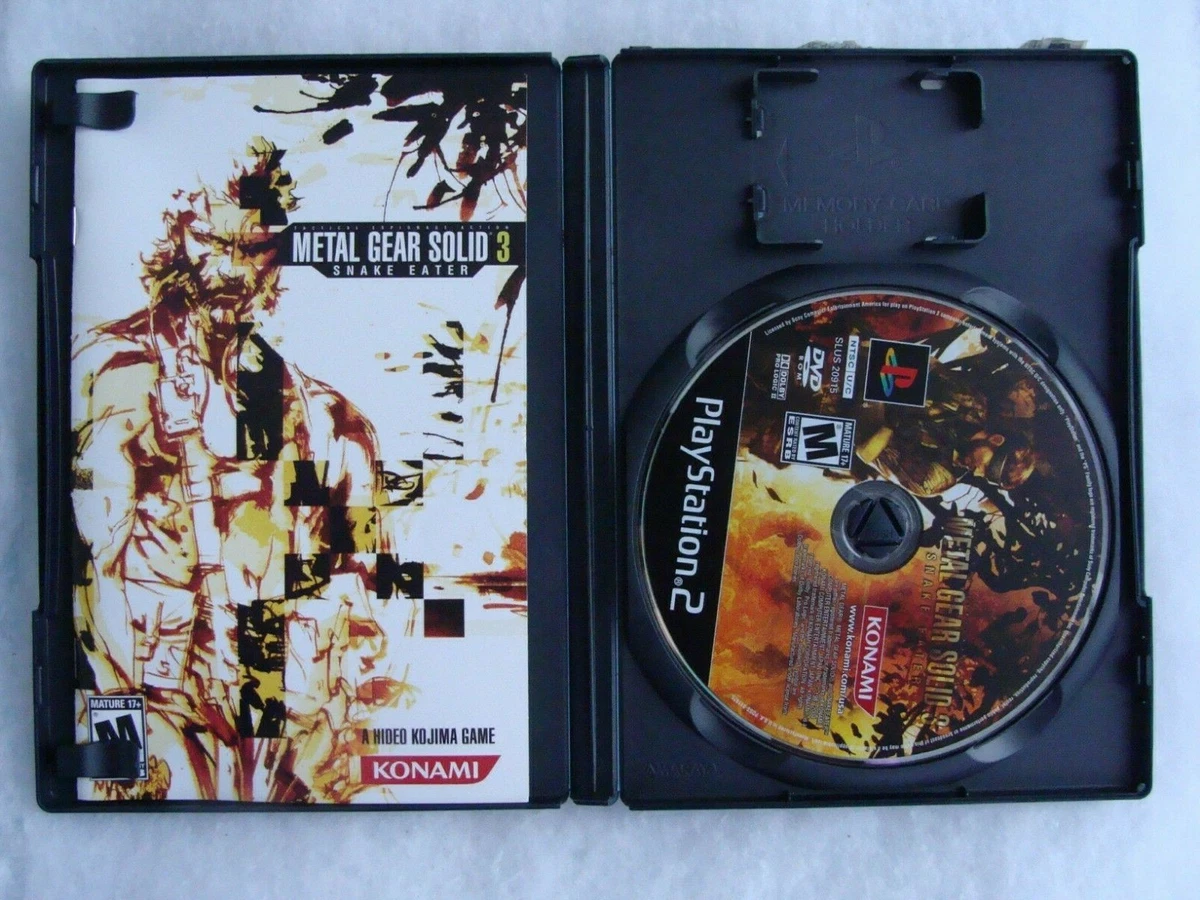 Metal Gear Solid 3 Snake Eater PS2 Game With Manual 83717200734
