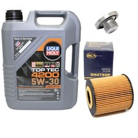 MotoröL Set 5W-30 5 Liter + ÖLfilter SH 4789 P + Schraube FüR BMW 3Er 5Er X5 E39
