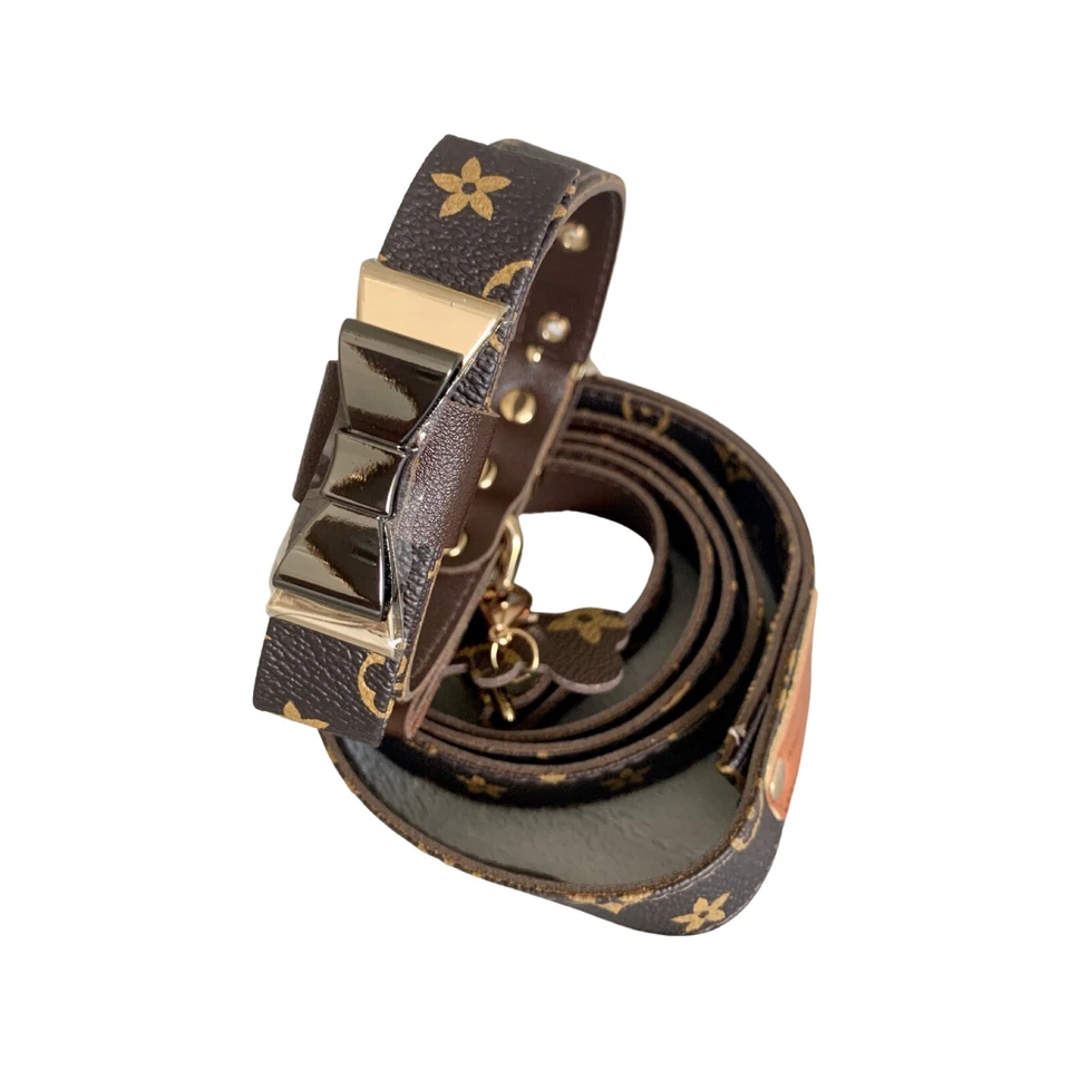 Juego de correas a juego de collar de perro cachorro clásico de lujo marca de moda talla XL Foto 4 de 4