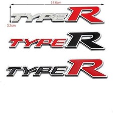 New 1x Jdm Metal Type R Car Trunk Badge Rear Turbo Fender Emblem Decal Stickers
