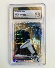 2021 Bowman Chrome Prospects AUSTIN MARTIN B&W Mini Diamond Refractor PSA 10