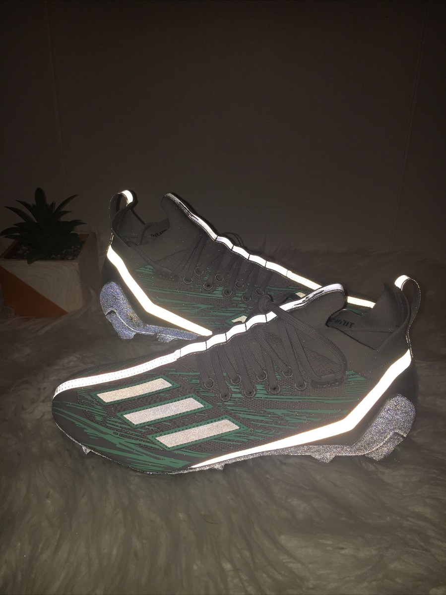 Size 11.5 - adidas Adizero Primeknit Flash Cleats Grey Mint for