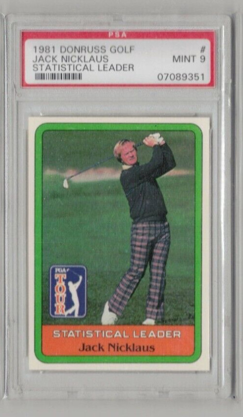 1981 Donruss Golf Jack Nicklaus PSA 9