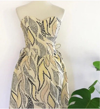 Anna Sui Leaves Stippled Deciduous Corset Dress 2 Strapless Anthropologie