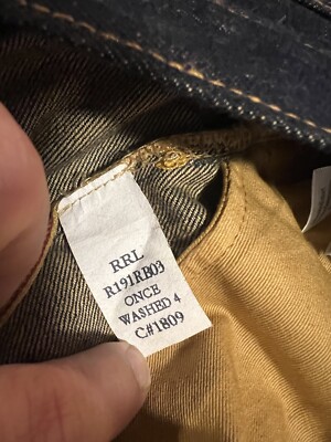 RRL Double RL Mens Jeans Slim Blue Japanese Selvedge Red Line