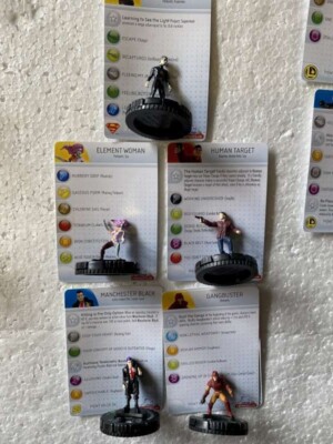 Superman DC Heroclix 5 Figuren Held Set Manchester schwarz menschliches Ziel Gangbuster 