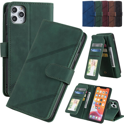 Kartenfach Tasche Handy Hülle Schutzhülle für iPhone 12 13 14 16 Pro Max 15 Plus