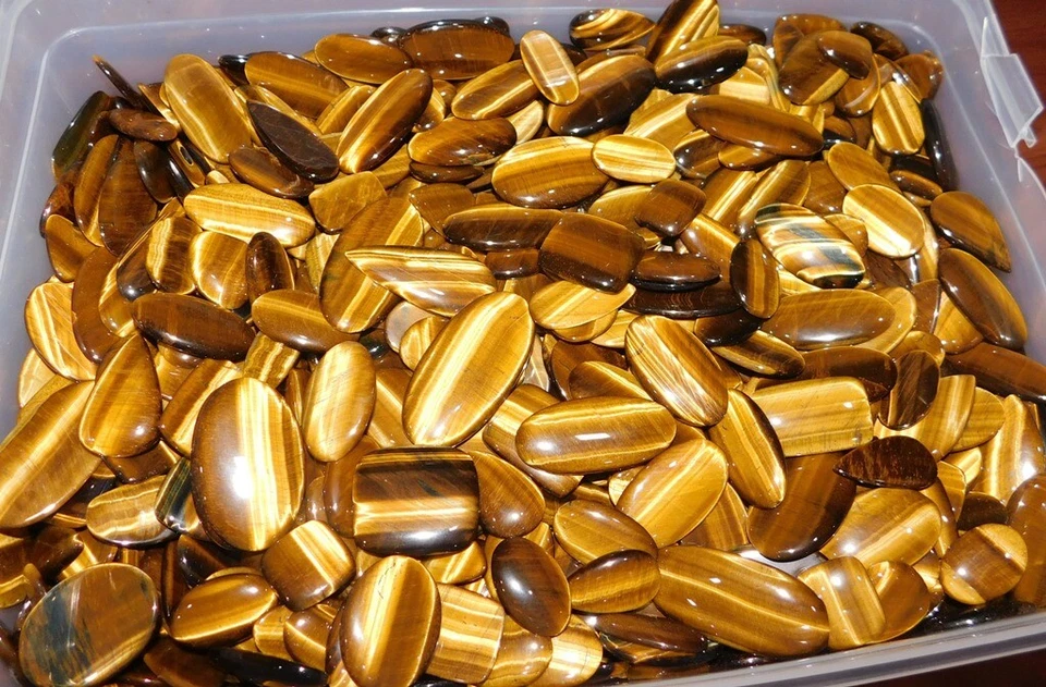 Natural Tiger Eye Lot handmade Stone Loose Gemstone Tiger Eye Wholesale Lot - Image 2 of 4