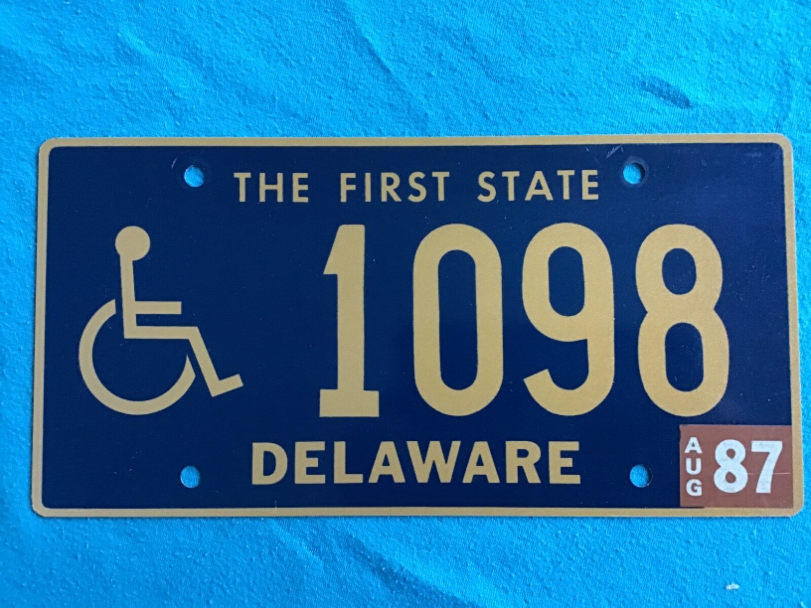 1987 Delaware Handicapped License Plate Tag Disabled Handicap eBay