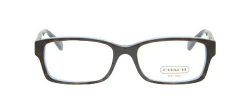 COACH Brooklyn HC6040 5116 Dark Tortoise Teal Demo Lens 52 mm Woman's Eyeglasses - Picture 3 of 7