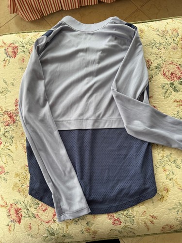 Girls Youth Under Armour Long Sleeve Pullover 1/4 Zip Purple Gray Blue Med YM - Picture 6 of 7