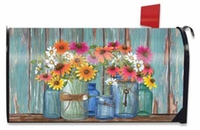 Farm Fresh Flowers Spring Magnetic Mailbox Cover Floral Standard Briarwood Lane