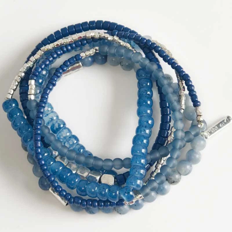 Pulsera elástica apilable Nine West Boho de 6 piezas elegante para mujer joyería diaria Foto 2 de 4