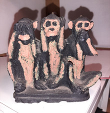 Tre scimmiette - NON VEDO, NON SENTO, NON PARLO - soprammobile candela di cera