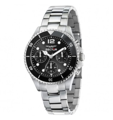 Sector Herrenuhr R3253161046 Stahl Schwarz Multifunktion 39mm