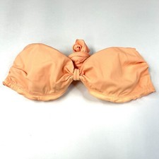 Victorias Secret Small Ruffle Strapless Bikini Top Orange No Wire 3EU 2423
