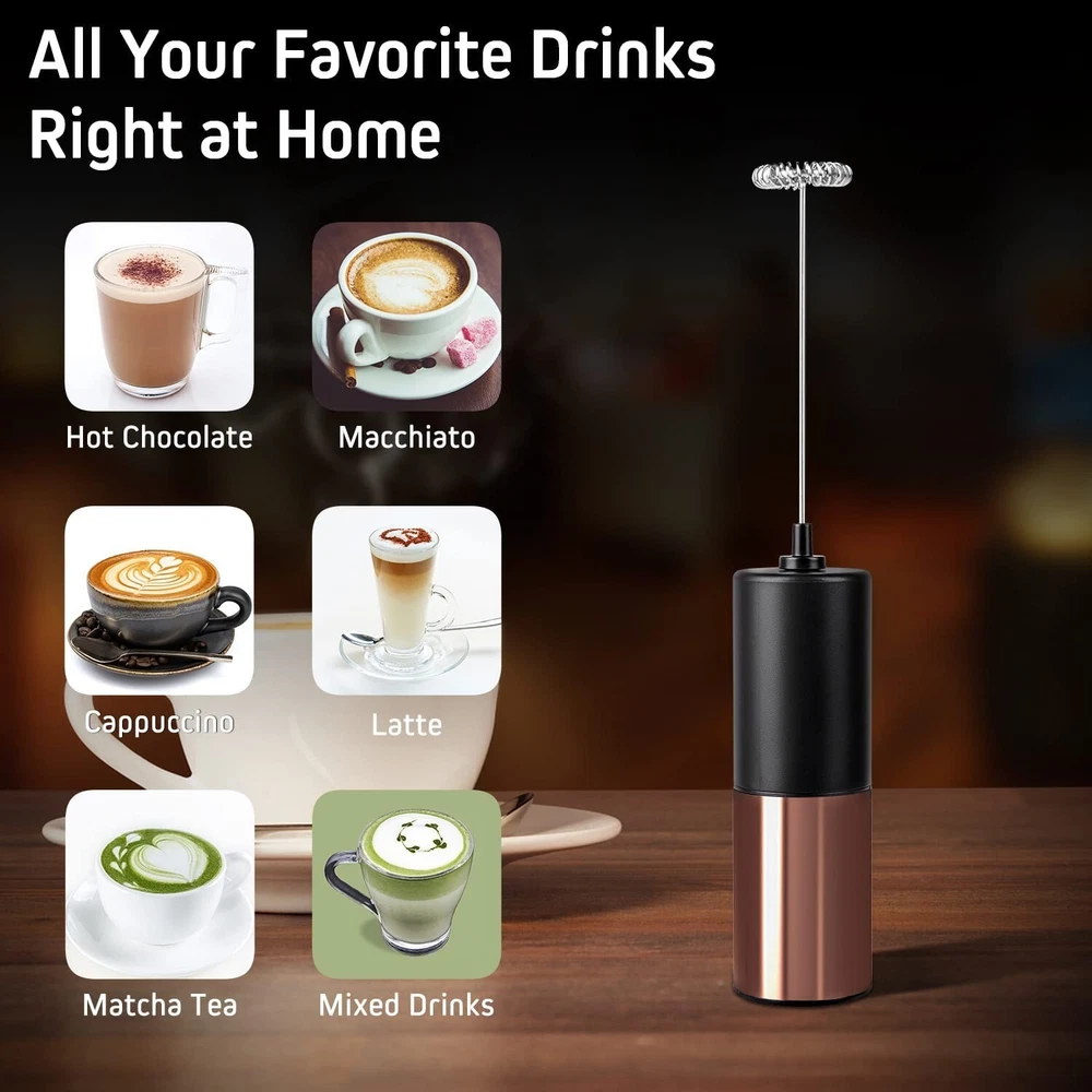 Milk Frother Handheld, Battery Operated Mini Coffee Frother Drink Mixer  B18