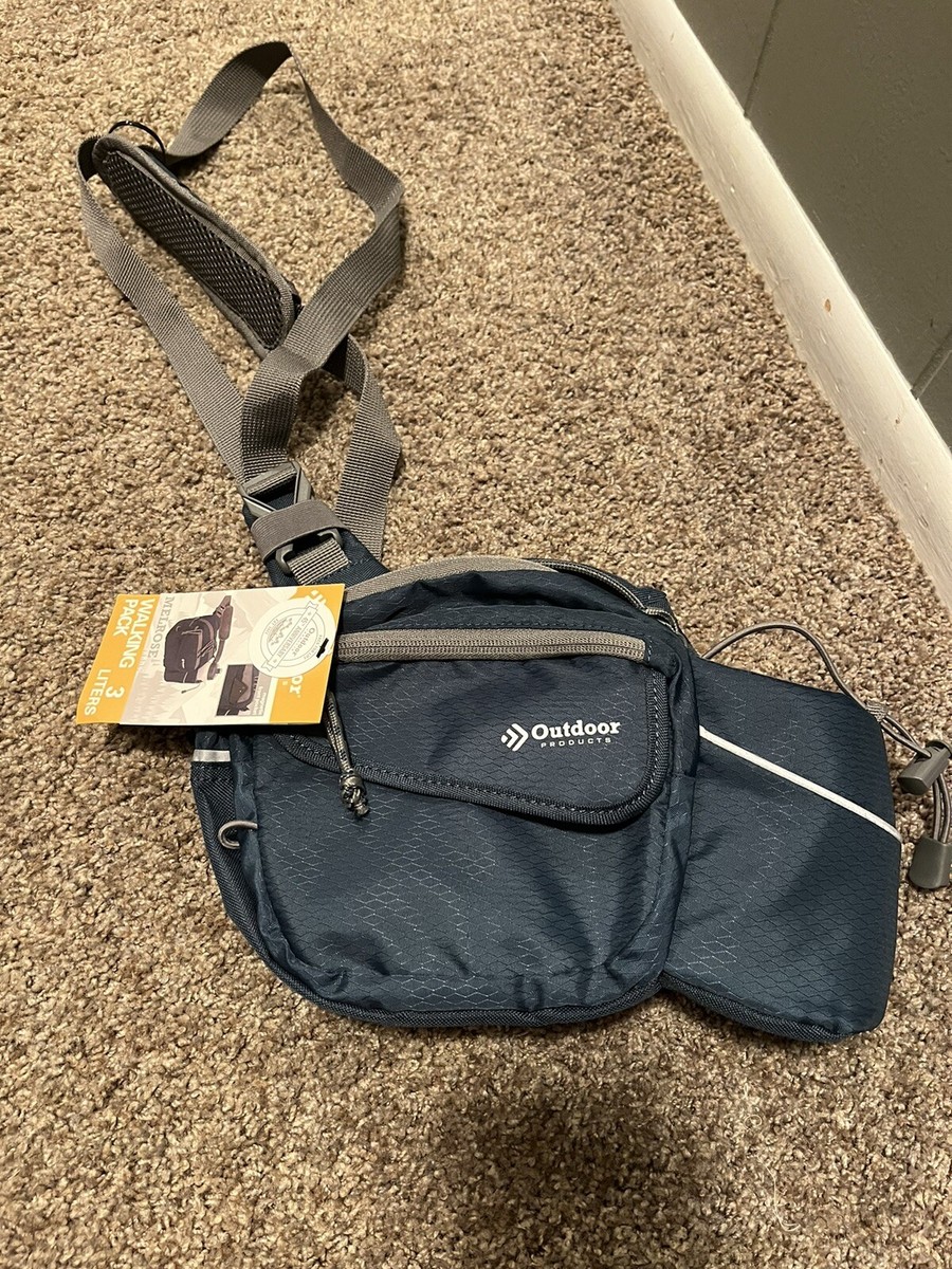 OUTDOOR PRODUCTS Waist Pack Bag Fanny Blue Unisex Drink Holder Hiking Padded