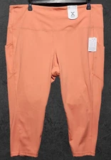 Xersion High Rise Peach Crop Legging Quick Dri Anti-Odor Women's 3X NWT MSRP$45