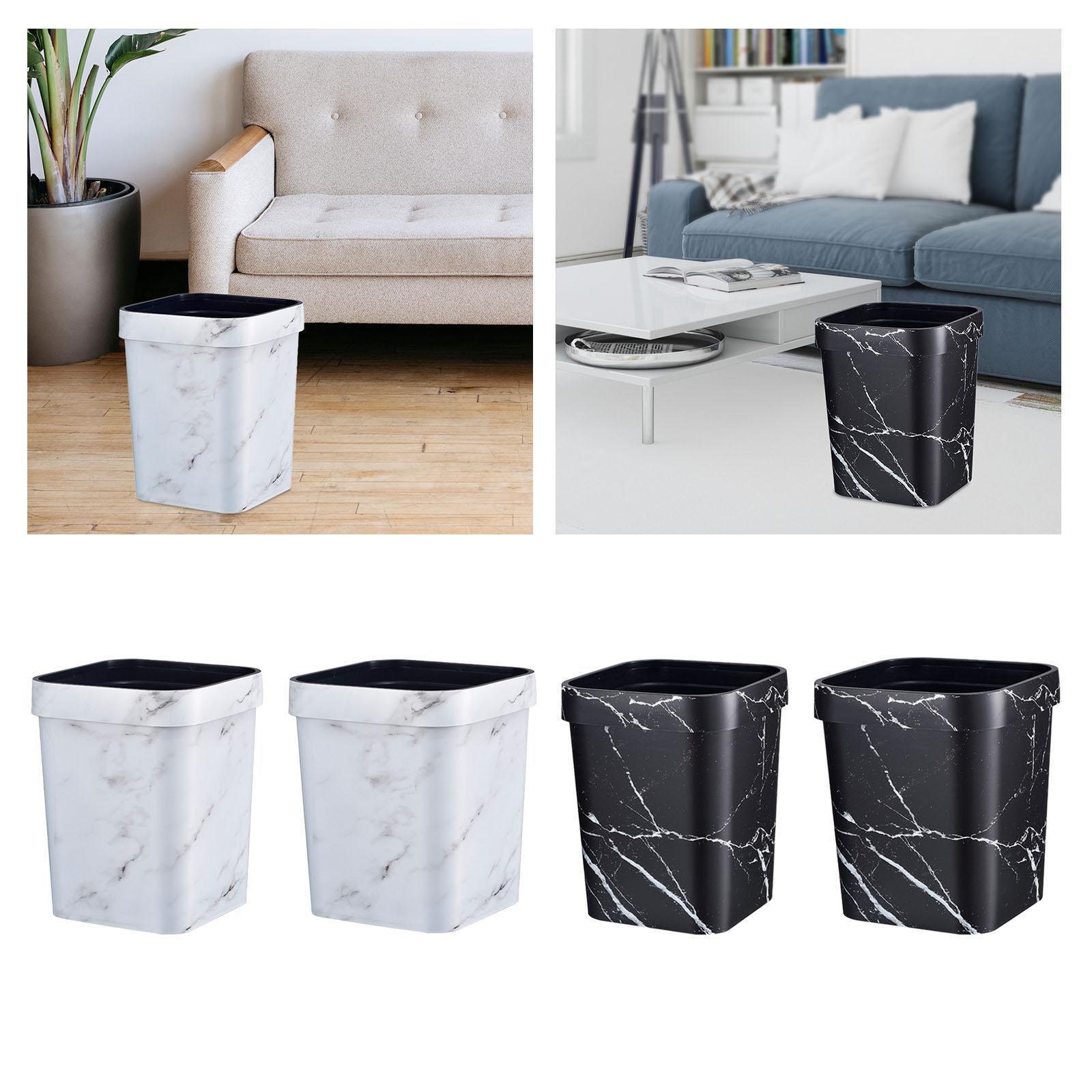 Trash Can Holds Waste, Recycling Garbage Bin for Powder Room Laundry Dorm-image