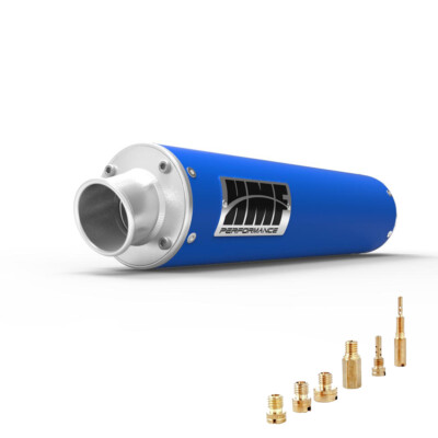 HMF Yamaha Raptor 125 Slip On Exhaust Candy Blue + Jets (11-14)