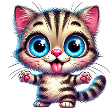 Wall Decal Sticker Funny Cat Wall Sticker 18X18cm Large