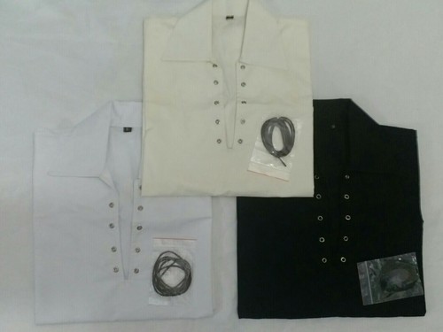 Men's Scottish Jacobite Ghillie Kilt Shirt 3 Colours All Sizes with Leather cord - 第 4/10 張圖片