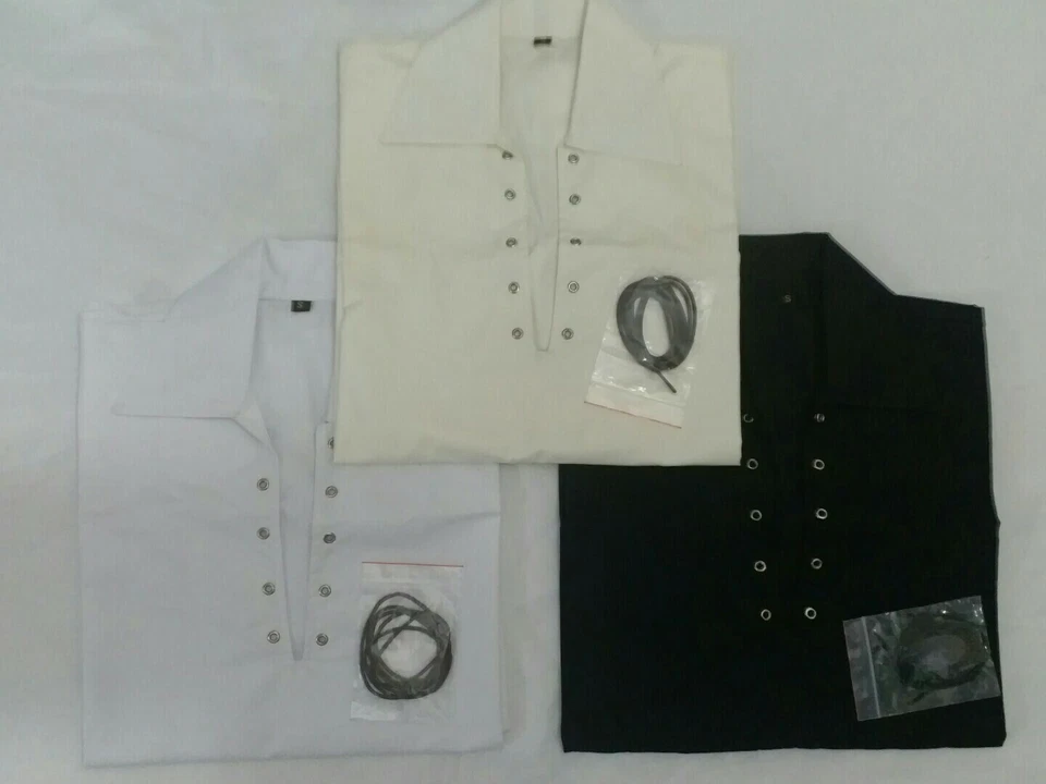 Men's Scottish Jacobite Ghillie Kilt Shirt 3 Colours All Sizes with Leather cord - Image 4 of 4