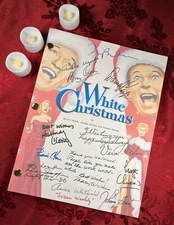 White Christmas Script Cast-Signed- Autograph Reprints- Bing Crosby