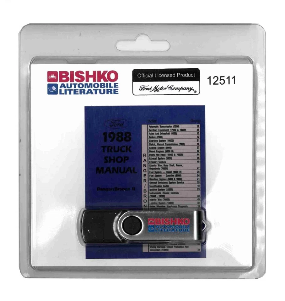 1988 Ford Ranger Bronco II Shop Service Repair Manual USB Engine Drivetrain OEM - Image 2 of 3