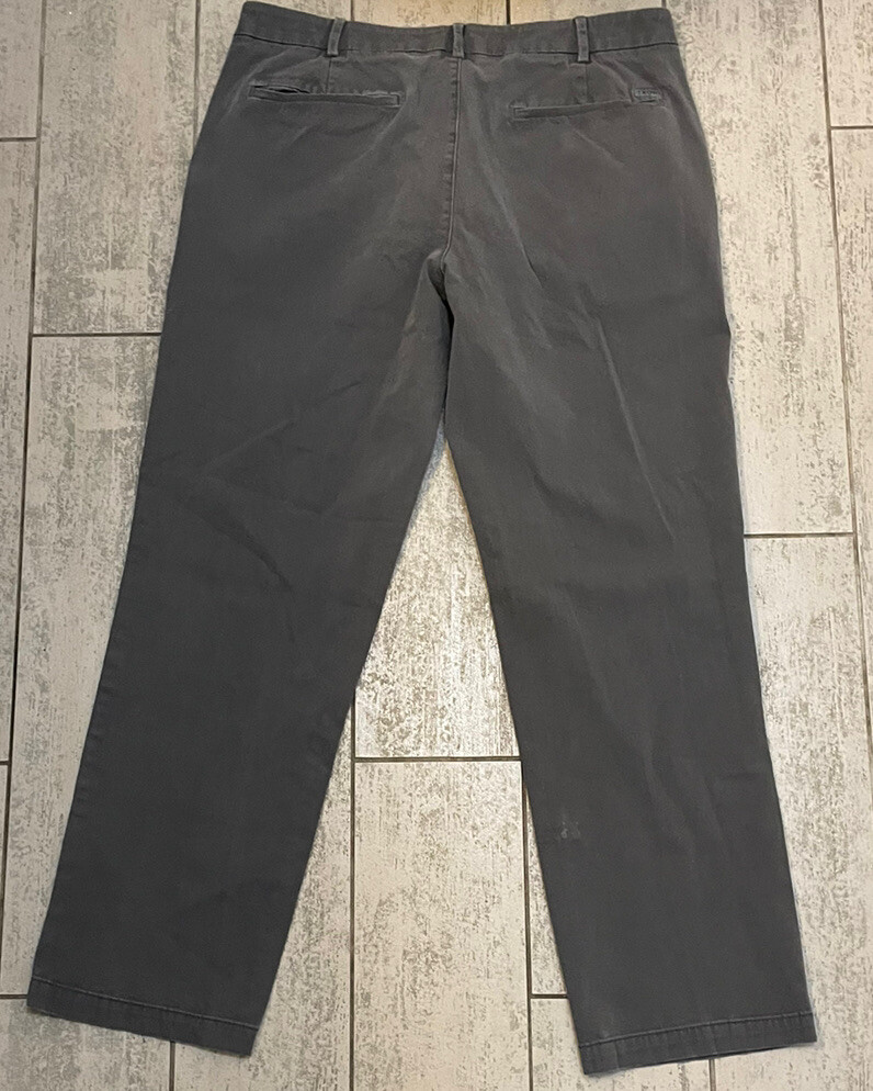 IZOD Mens Pants32x32 (32x29Actual) Black Comfort Stretch Elastic Waist