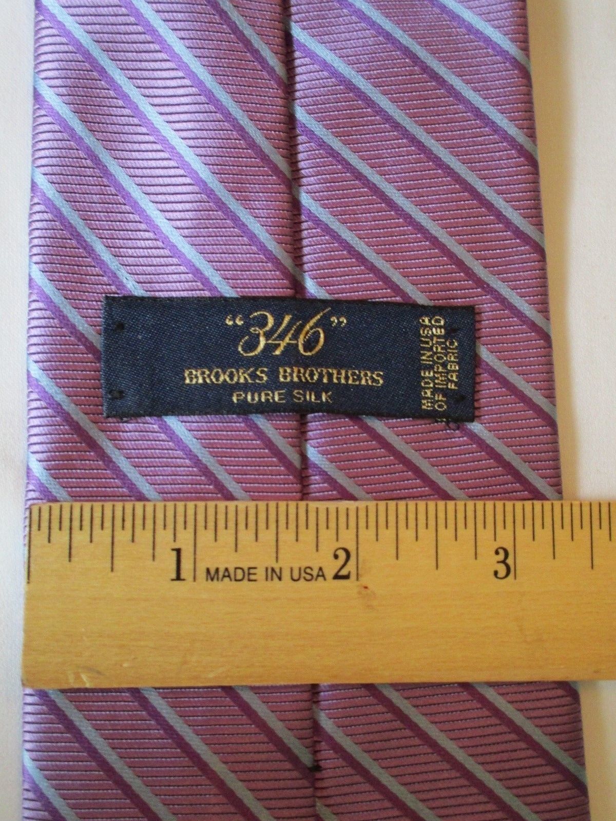 Brooks Brothers Purple Striped Silk Neck Tie - image 2