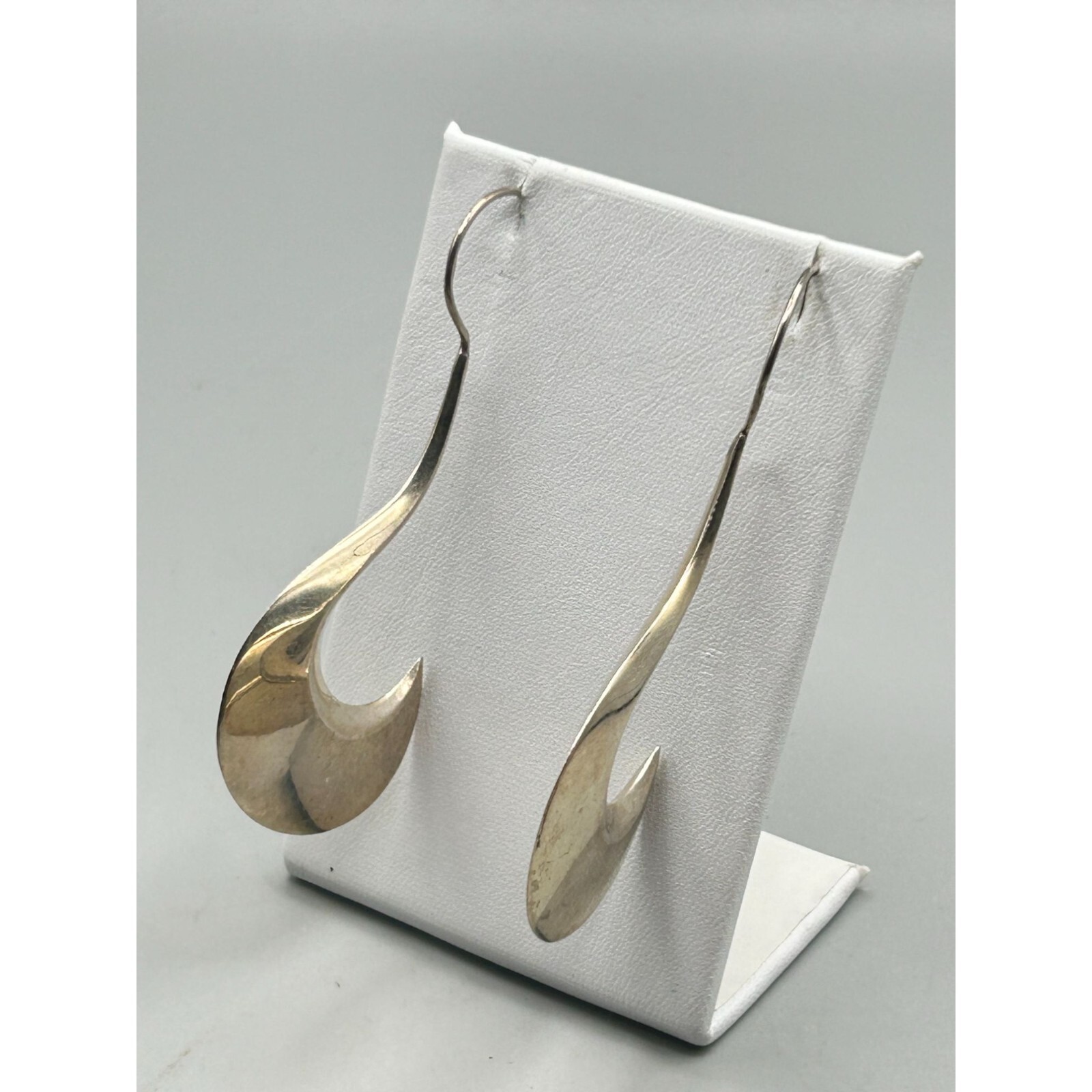 Sterling Silver Long Statement Earrings Pierced L… - image 3
