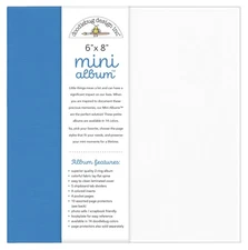 Doodlebug Mini Album 6"X8"-Blue Jean