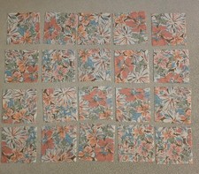 3 X 3 fabric quilt squares 20 flowers 279609M