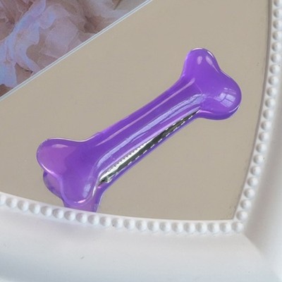 Cartoon Bone Hair Clips Acrylic Dog Bone Hair Clips Brooch Hair Clamps Barrettes