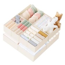 Drawer Organizer Clothes, 10 Pack Dresser Organizer for Baby 10PACK Beige