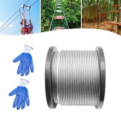 1 Roll* 304 Braided Stainless Steel Wire For Cable Railing 1/4in Diameter NEW