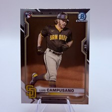 Luis Campusano 2021 Bowman Chrome #37 Rookie San Diego Padres Card MLB. rookie card picture
