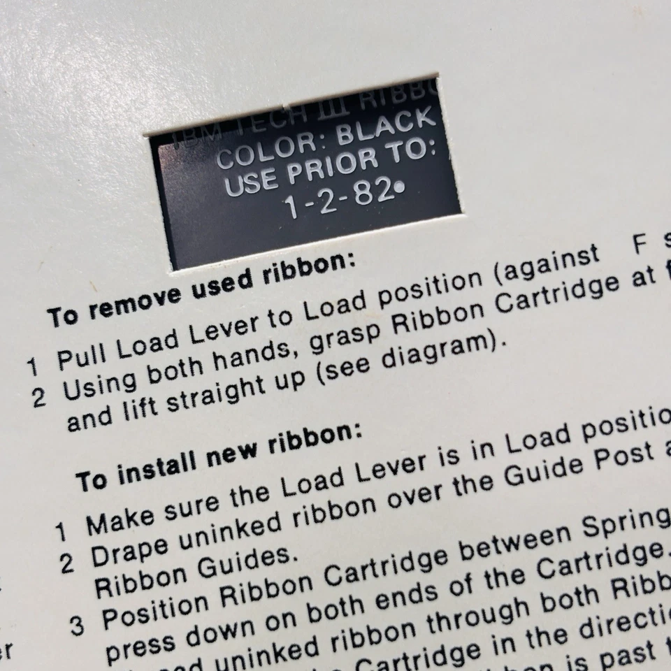 IBM VTG Tech 111 Ink + Techsel Ribbon  Selectric Word Processor Font Balls 1980s - Image 2 of 4