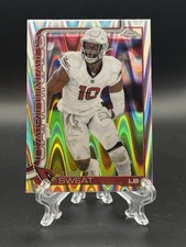 Josh Sweat | RayWave Refractor | 2025 Topps Chrome #10 | Arizona Cardinals