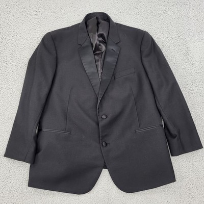 The Black Tux Tuxedo Mens 44R Merino Wool Tollegno 1900 Suit Jacket Blazer