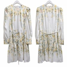 Antonio Melani Alek Long Sleeve Floral Twill Dress Womens 8 Satin Bloomcore