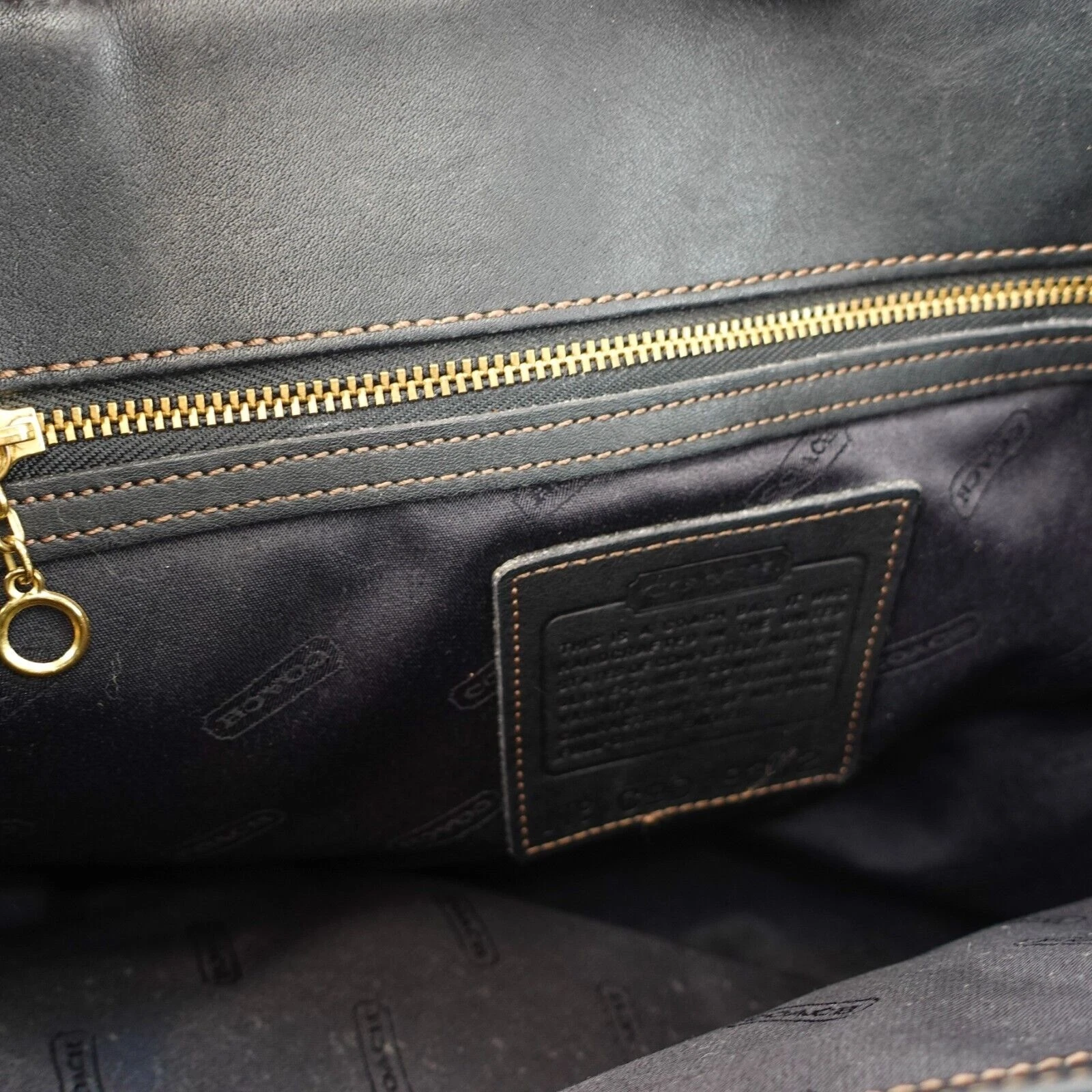 Borsa Coach Bleecker Basket Vintage Pelle Nera Secchiello Utility Borsetta 9302 USA