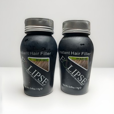 2PK ECLIPSE Hair Fibers Dark Blonde for Thinning Hair / Women & Men Conceal Hair