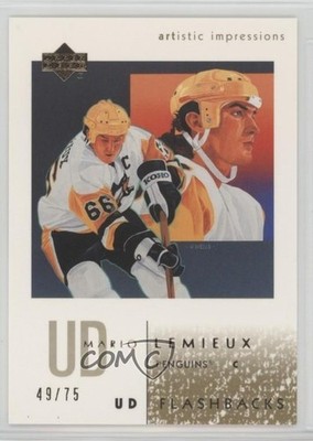 2002 Artistic Impressions UD Flashbacks Gold 49/75 Mario Lemieux #UD3 HOF 1hm0