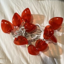 10ct Red Heart String Lights Valentine's Day Indoor Outdoor 8.5FT