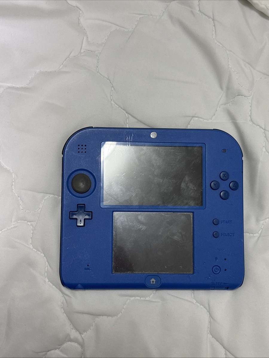 Used nintendo 2ds console blue with games downloaded +