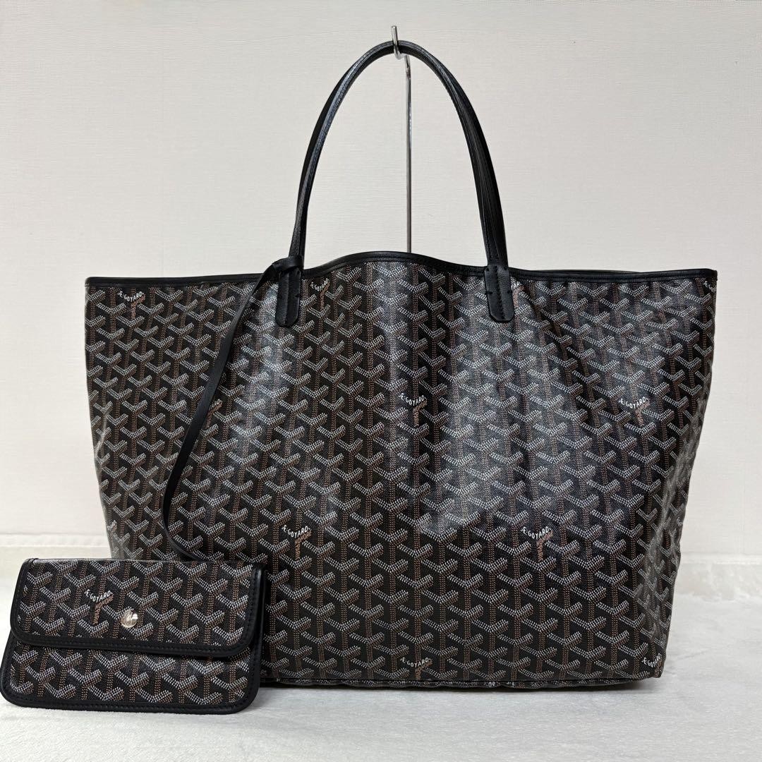 Goyard Saint Louis GM Black Tote Bag with Pouch Pre-Owned