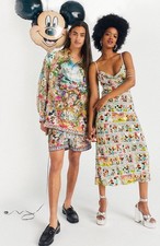 CAMILLA A Trip Down The Comic Strip Long Bias Slip Dress Size M RRP $799